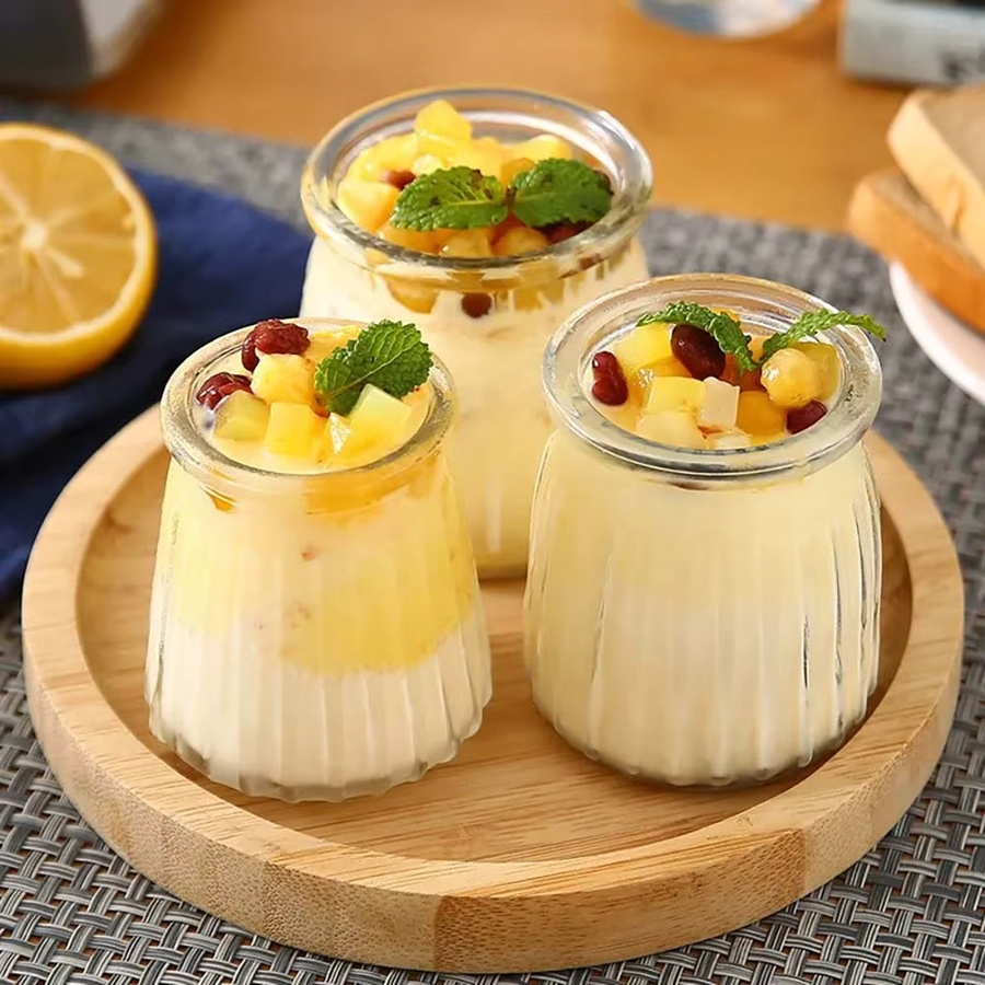 Transparente Glasflasche mit Deckel für Pudding und Aufbewahrung, 150 ml oder 200 ml - Bild 2