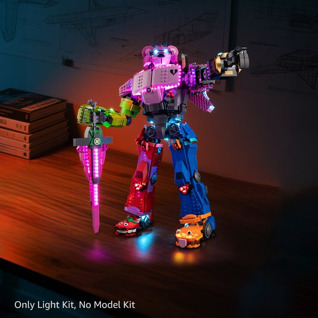 LED-Beleuchtungsset für LEGO Mecha Team Leader 77078 in Mehrfarbig mit Klemmen aus Kunststoff - Bild 1