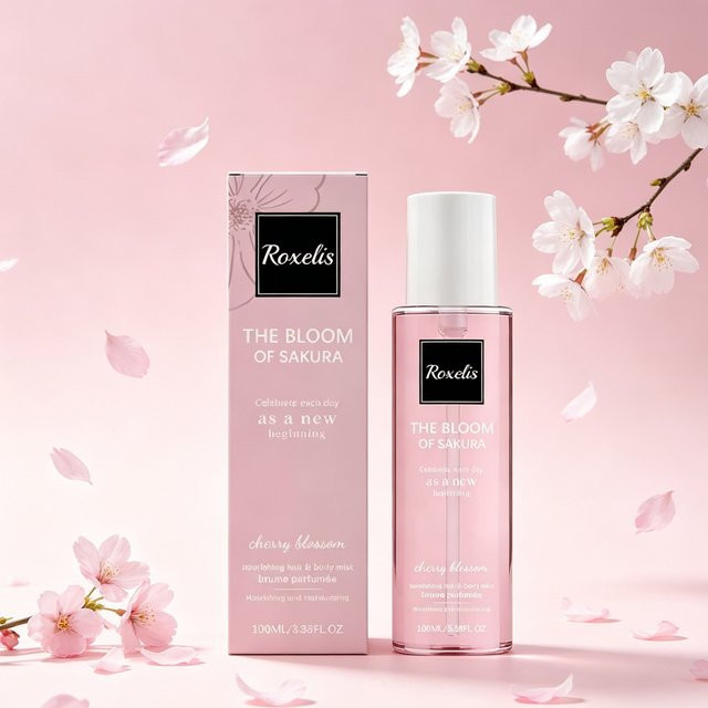 Roxelis Sakura Körperduftspray, 100 ml, Herren, Blumig - Bild 1