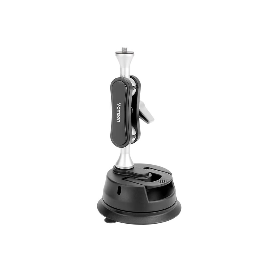 Vamson Auto-Saugnapfhalterung für DJI Osmo Action 6/5/4/Nano, 360 Grad schwenkbare Vakuum-Windschutzscheibenhalterung in Schwarz - Bild 7