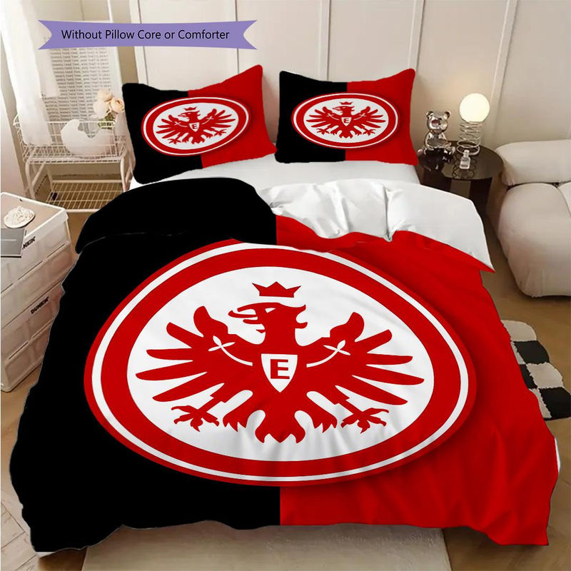 Manus Home Eintracht Frankfurt Bettwäsche Set Weiß, 1 Bettbezug und 2 Kissenbezüge, Breite: 135 cm, Länge: 200 cm - Bild 4