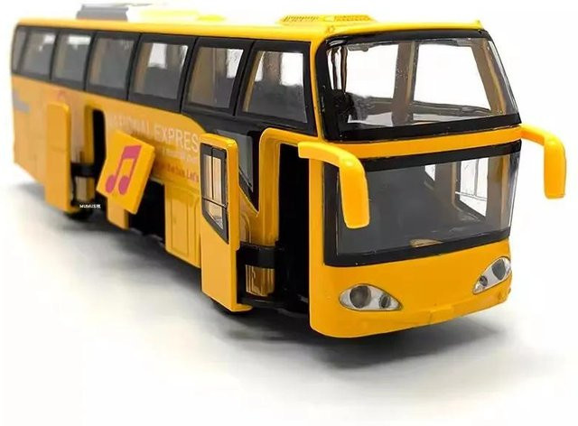 Passagierbus Modell Spielzeugauto, 1:32, Legierung, Sound, Licht, gelb, ab 14 Jahren - Bild 1