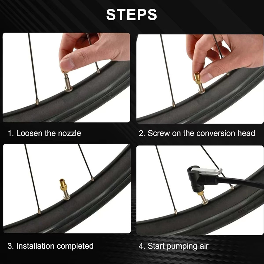 PINMOAP Ventiladapter für Fahrrad und Roller, gold, 5/10 Stück - Bild 6