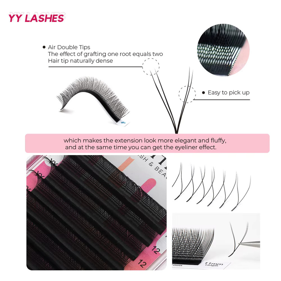 LASHINE Volumen-Wimpern, 10er-Pack, Black, C/D Curl, PBT - Bild 2