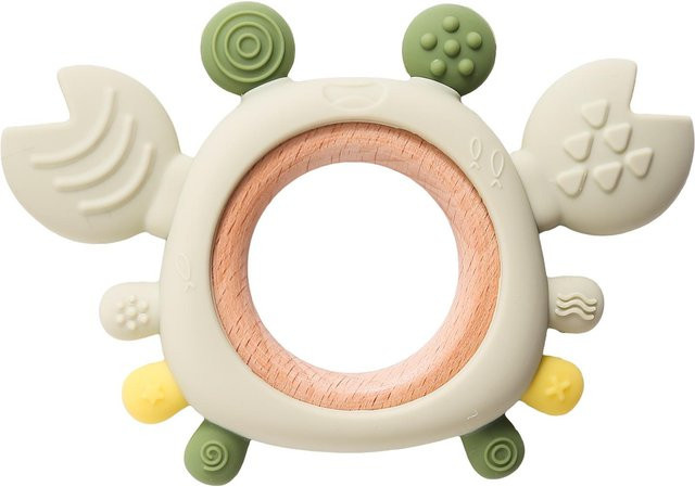 Binchi Outdoor Product Silikon Baby Beißring in Grün, BPA-frei, für Babys ab 0 Jahren - Bild 1