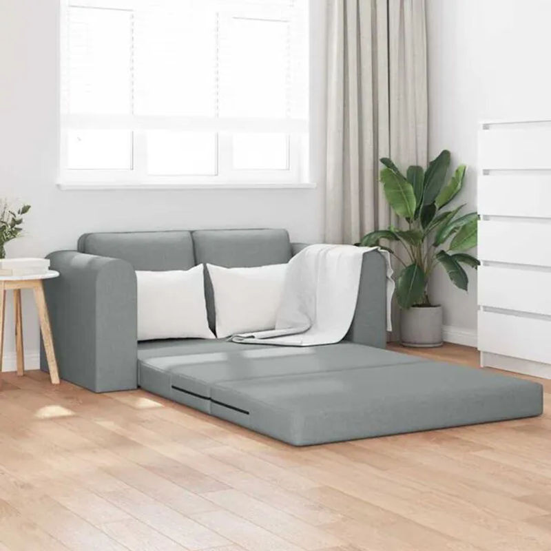 Modernes Schlafsofa von VIDAXL aus Stoff in Grau, B/T/H: 148 x 71 x 83 cm - Bild 1