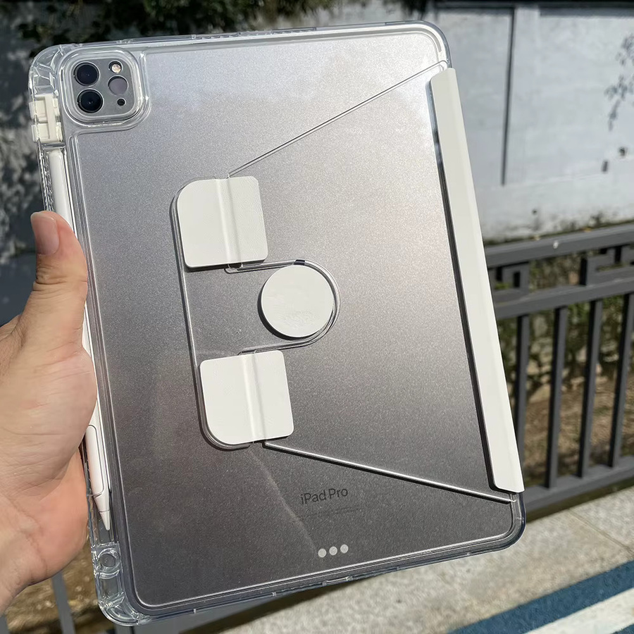 IQPEA Transparente iPad Hülle mit horizontaler Abdeckung für iPad Pro, Air und Mini Modelle - Bild 2