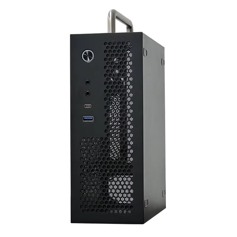 TFDP Mini-ITX Computergehäuse in Schwarz mit USB-C und USB 3.0 für Flex-Netzteile - Bild 3