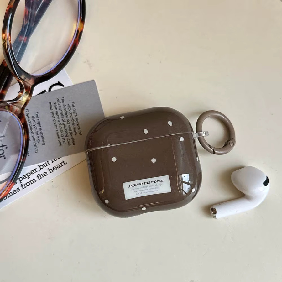 Apple AirPods Schutzhülle in Beige mit Ring und weichem Anti-Fall-Design - Bild 2