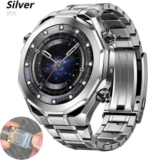LUJING Uhrenarmband Titan, Silber, Unisex - Bild 1