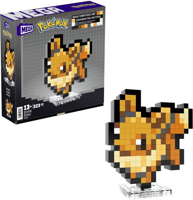 Mattel Pokémon Evoli Pixel Art Bauset, 323 Teile, ab 13 Jahren - Bild 1