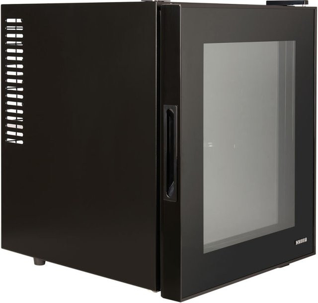 Corby Eton Minibar mit Glastür in Schwarz mit LED-Innenbeleuchtung, thermoelektrisch, B/H/T: 38,5 x 47,5 x 45,5 cm - Bild 1