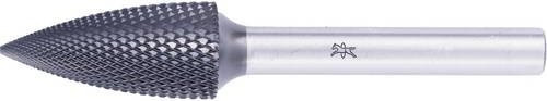 PFERD Frässtift SPG 1225/6 MICRO HC-FEP aus Hartmetall in Grau, Arbeitslänge: 25 mm, Schaftdurchmesser: 6 mm, Durchmesser: 12 mm, Gesamtlänge: 65 mm - Bild 1