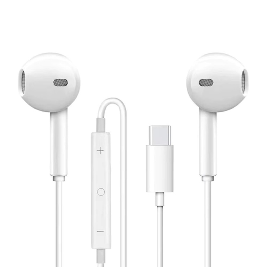 Apple Earphones in Weiß mit USB-C oder 3,5 mm Klinkenanschluss für iPhone und andere Mobilgeräte - Bild 1