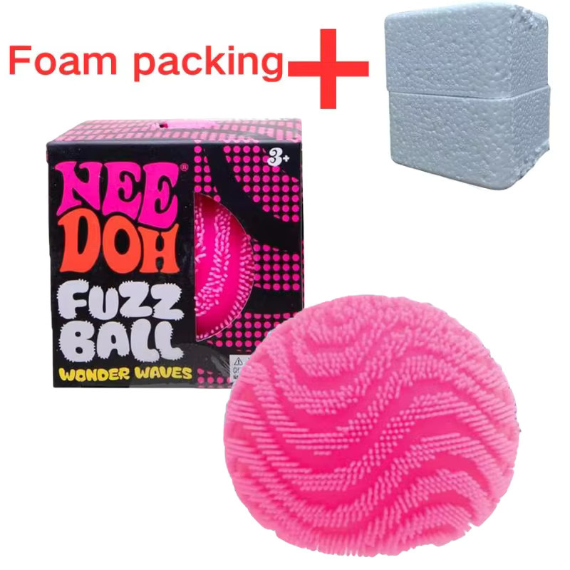 Schylling Nee Doh Fuzz Ball, Weicher Quetschball, Sensorisches Fidget-Spielzeug - Bild 4
