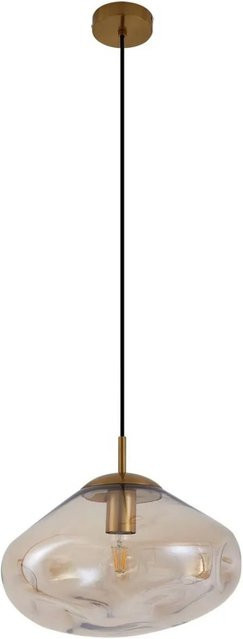 Lindby Pendelleuchte Lelia Modern aus Glas in Creme, 1-flammig, E27, Durchmesser: 22 cm, Höhe: 35 cm - Bild 1