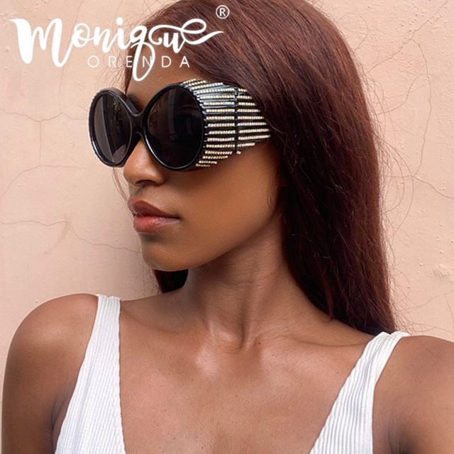 Monique Orenda Sonnenbrille, oval, Vollrand, Kunststoff, black, Unisex - Bild 1