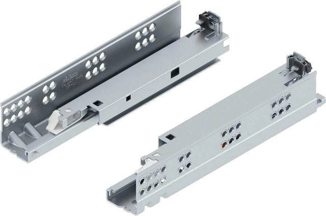 Blum Unterbodenführung Tandem Tip-On 560H Push-to-Open, Stahl verzinkt, Farbe: Silber, Länge: 250 mm - Bild 1