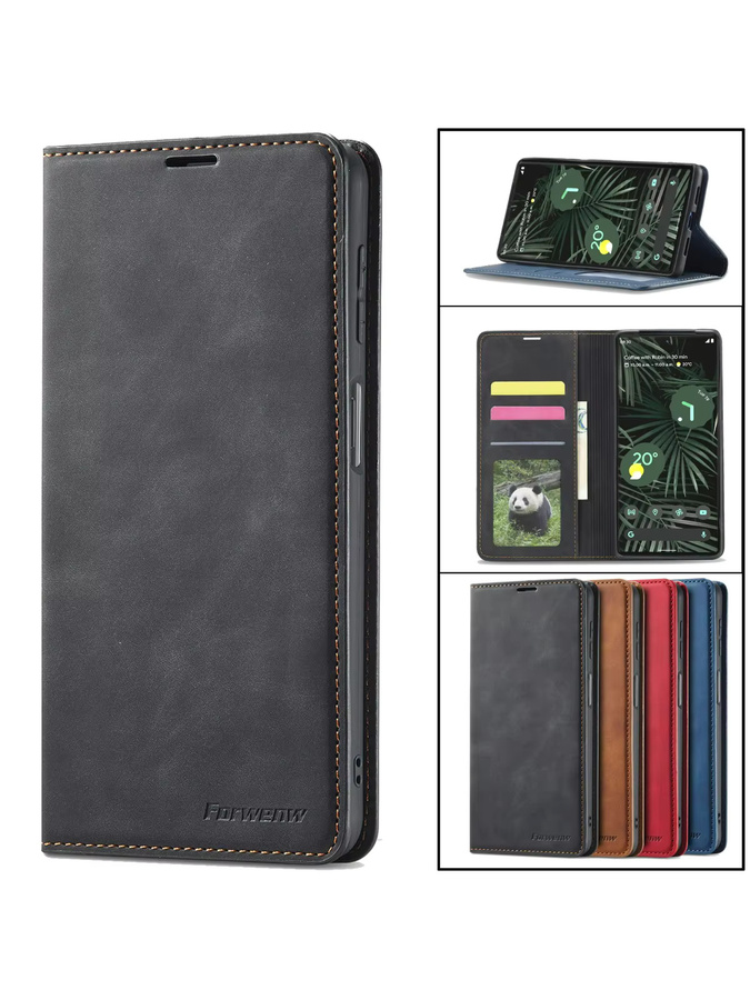 Magnetische Leder-Klapphülle für Samsung Galaxy Note 9 SM-N960F, 6,4 Zoll, Farbe: Rot - Bild 4