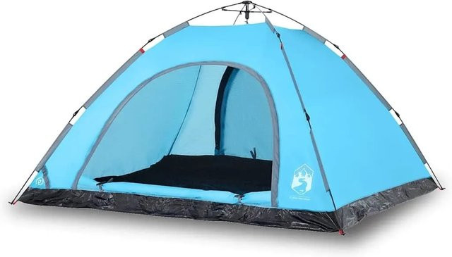 Furnicato Campingzelt Kuppel Blau B/T/H: 300 x 300 x 185 cm - Bild 1