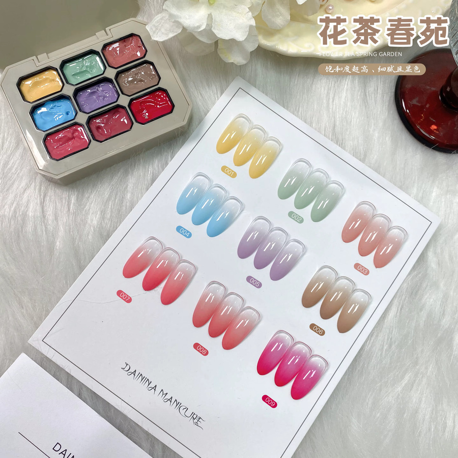 SJP Nagellack-Gel Set, 9 Farben, Glänzend, Unisex - Bild 2