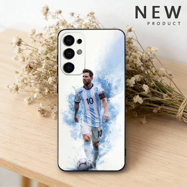 Handyhülle mit Fußball-Design Lionel Messi 10 für Samsung Galaxy S26, S25, S24, S23, S22, S21, S20, S10, S9 (Ultra, Plus, Lite) in Schwarz - Bild 1