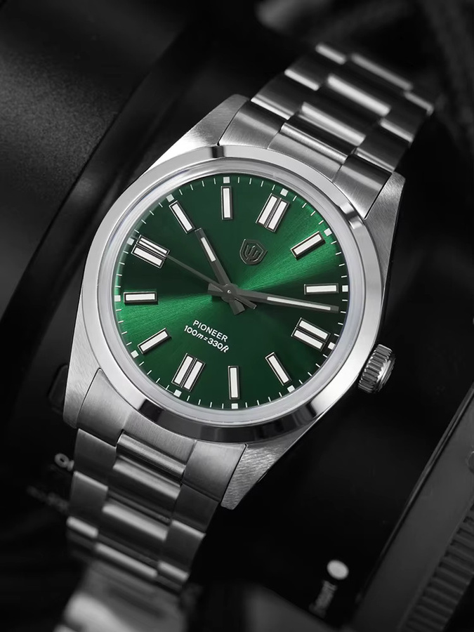 Watchdives Armbanduhr, Quarz, Edelstahl, 36 mm, Herren, Grün, Bunt - Bild 7