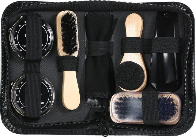Koogeelife 6-teiliges Schuhputz-Pflegeset in Schwarz für Stiefel, Schuhe und Turnschuhe - Bild 1