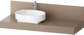 Duravit Konsole Balcoon in Beige mit einem Ausschnitt und Becken links, B/T/H: 140 x 55 x 37 cm - Bild 1