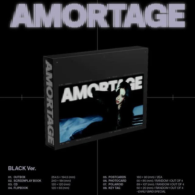 Blackpink JISOO AMORTAGE Mini-Album Exclusive Edition Black - Bild 1