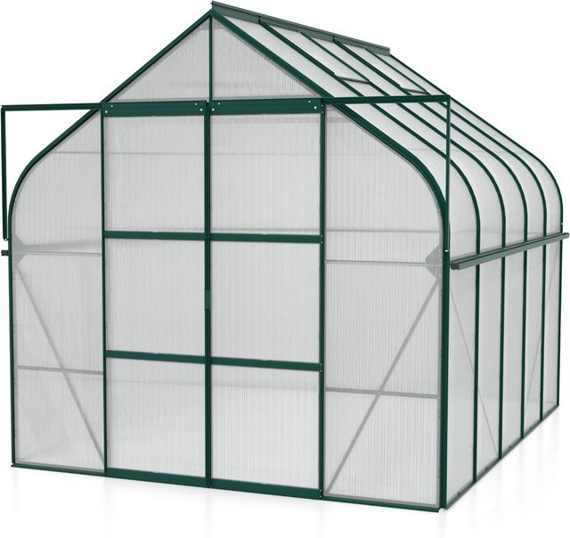 Vitavia Gewächshaus Diana 8300 in Smaragdgrün mit 8,3 m² Fläche und 4 mm HKP - Bild 1
