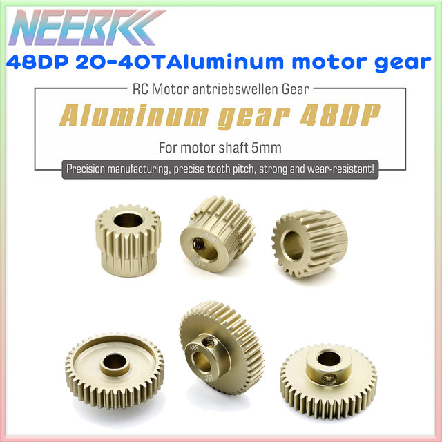 NeebRC Metall Ritzel, 48DP 5mm Welle, für 1/10 RC Modell Auto Spielzeug Teile - Bild 1