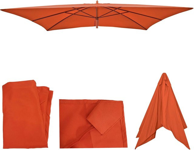 MCW Ersatz-Bezug für Holz-Sonnenschirm Lissabon, Farbe: Terracotta, Material: Polyester - Bild 3
