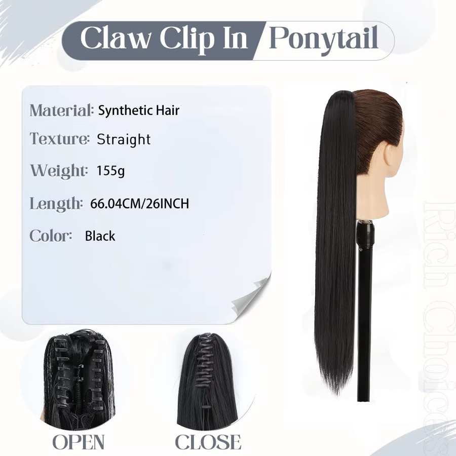 Manetique Haartextur Verlängerung Pferdeschwanz, Synthetisch, Damen - Bild 3