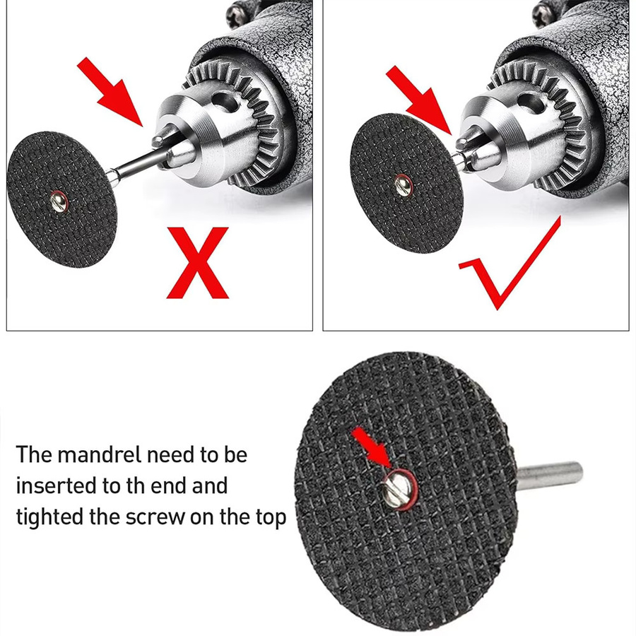 SI FANG 22 Stück Mini-Schleifscheiben 32 mm mit Dornen für Dremel Rotationswerkzeuge zur Metallbearbeitung - Bild 4
