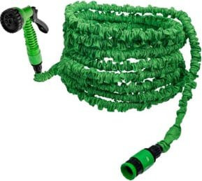 BGS Do it yourself Flexibler Textil-Wasserschlauch mit 7-Funktionen-Garten-Handbrause in 7,5 bis 22 m - Bild 1