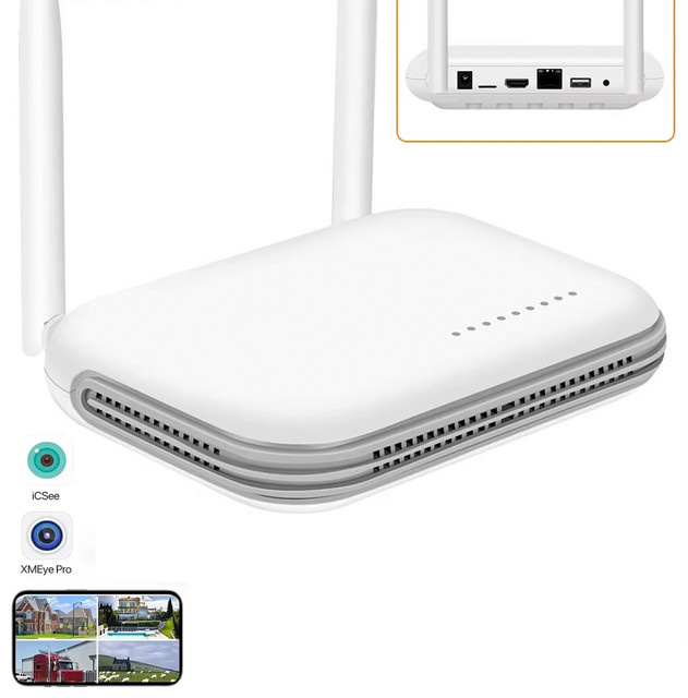 BESDER Mini WiFi NVR 8CH H.265 Netzwerk-Videorecorder mit Gesichtserkennung und E-Mail-Benachrichtigung, kompatibel mit XMEYE und ICSee App, Weiß - Bild 1
