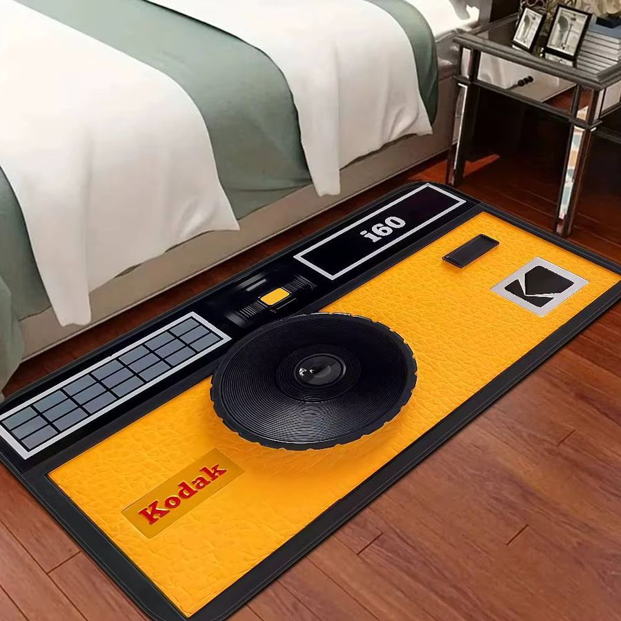 K-Kodak Logo Bodenmatte im nordischen Stil als rutschfeste Druckteppich für Wohnzimmer und Schlafzimmer - Bild 3