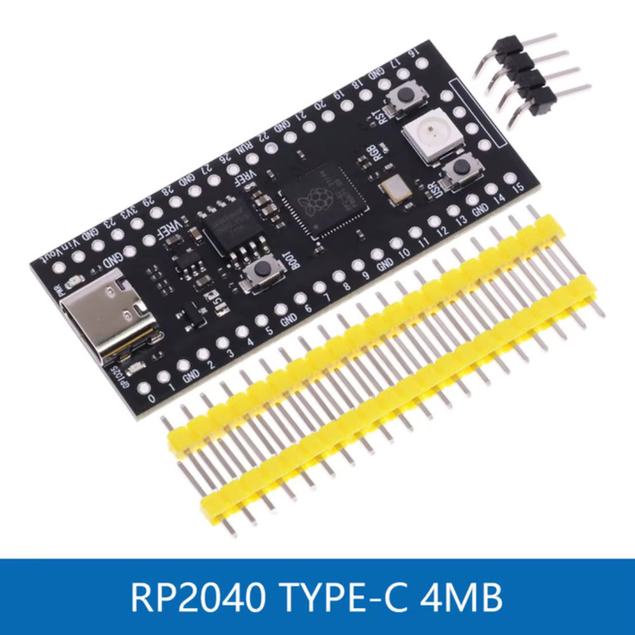 YD-RP2040 Raspberry Pi Kernplatine in Schwarz, kompatibel mit RP2 Raspberry Pi Pico und Micropython - Bild 3