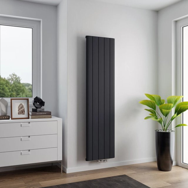 Ximax Aluminium-Heizkörper Trigo mit Mittenanschluss in Anthrazit, B: 180 cm, T: 47 cm, 960 W - Bild 1