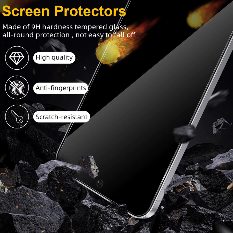Samsung Galaxy S25 FE Privacy Displayschutz aus gehärtetem 9H Glas in Transparent - Bild 4