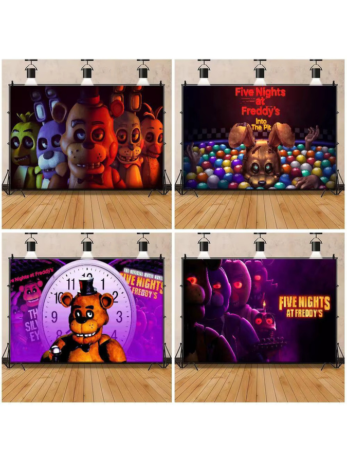 Mesuca Fotohintergrund mit Vintage-Holzbrett-Design für Ostern, Kindergeburtstage und Partys, Mehrfarbig - Bild 2