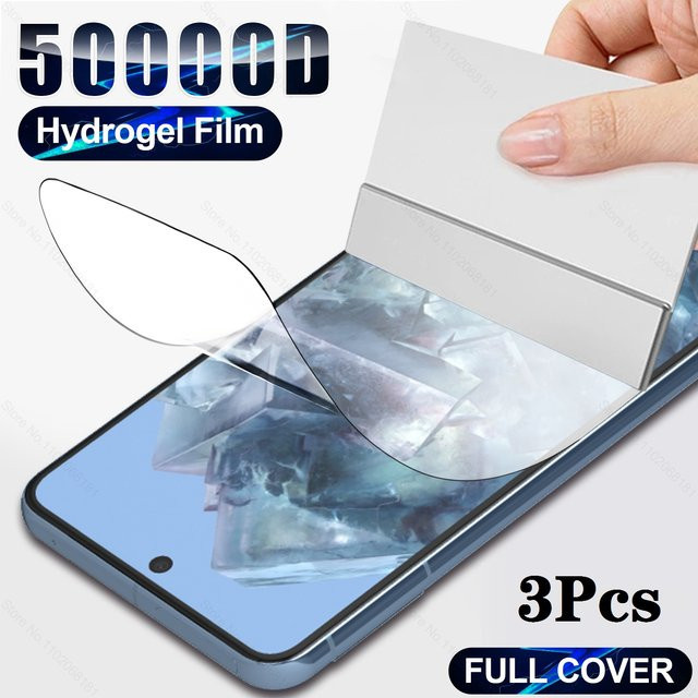 3er-Pack Hydrogel Display Schutzfolie für Google Pixel 8 Pro, 7 Pro, 8a, 7a, 6a, 6 Pro, 5, 5a, 4a, 5G, 4 XL, transparent - Bild 1