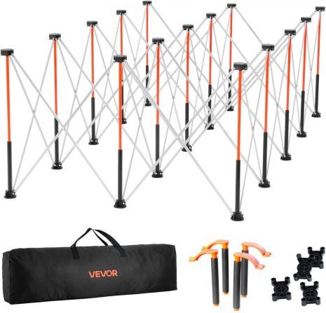 VEVOR tragbarer klappbarer Montageständer aus Aluminiumlegierung und Kohlenstoffstahl in Orange, B/T/H: 97,0 x 21,5 x 35,0 cm, zusammenfaltbare Werkbank mit 2724 kg Tragkraft und Aufbewahrungstasche - Bild 1