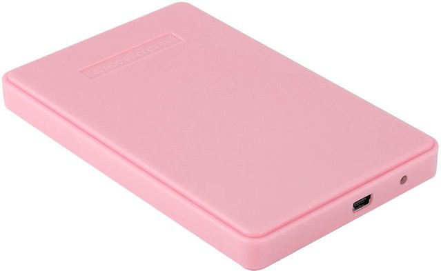 Igeteck Externes 2,5-Zoll SATA SSD Festplattengehäuse mit USB 2.0 Anschluss in Rosa - Bild 1