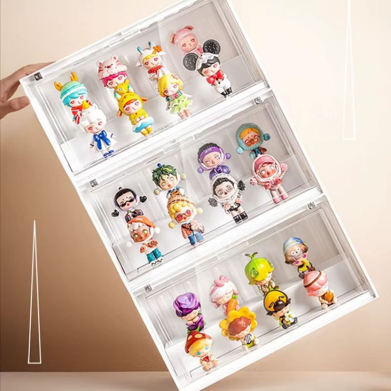 Transparente Blindbox Sammlervitrine aus Kunststoff in Grün für Actionfiguren und Modelle - Bild 3