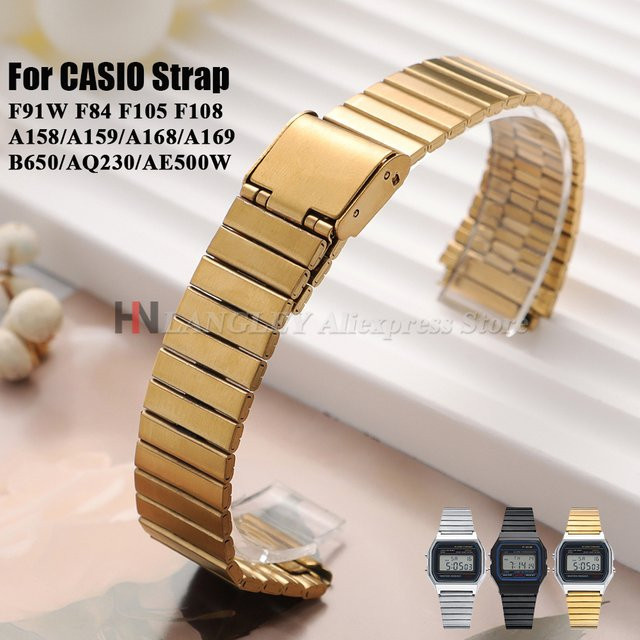 Uhrenarmband Langley, Edelstahl, Gold, Unisex - Bild 1