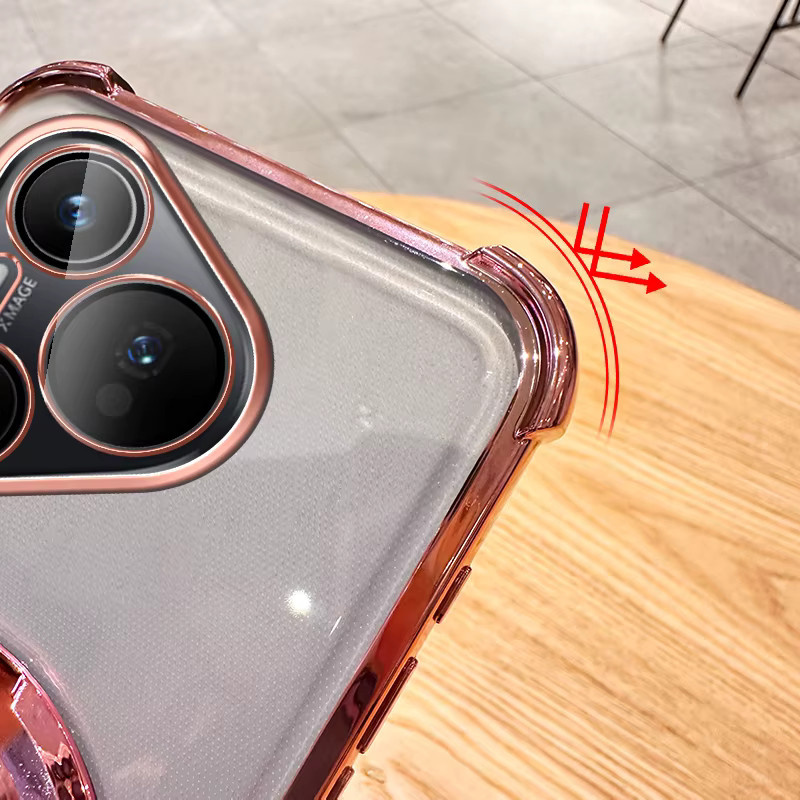Transparente Magnet-Schutzhülle für Huawei P70 Ultra P60 Pro Mate 70 60 Pura 80 70 mit integriertem Ständer und MagSafe-Kompatibilität - Bild 3