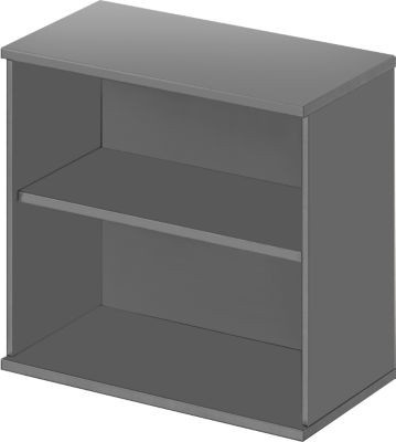 Schäfer Shop Select Ansatz- und Aufsatz-Regal LOGIN in Graphit, 2 Ordnerhöhen, B/T/H: 80,0 x 42,0 x 72,6 cm - Bild 1