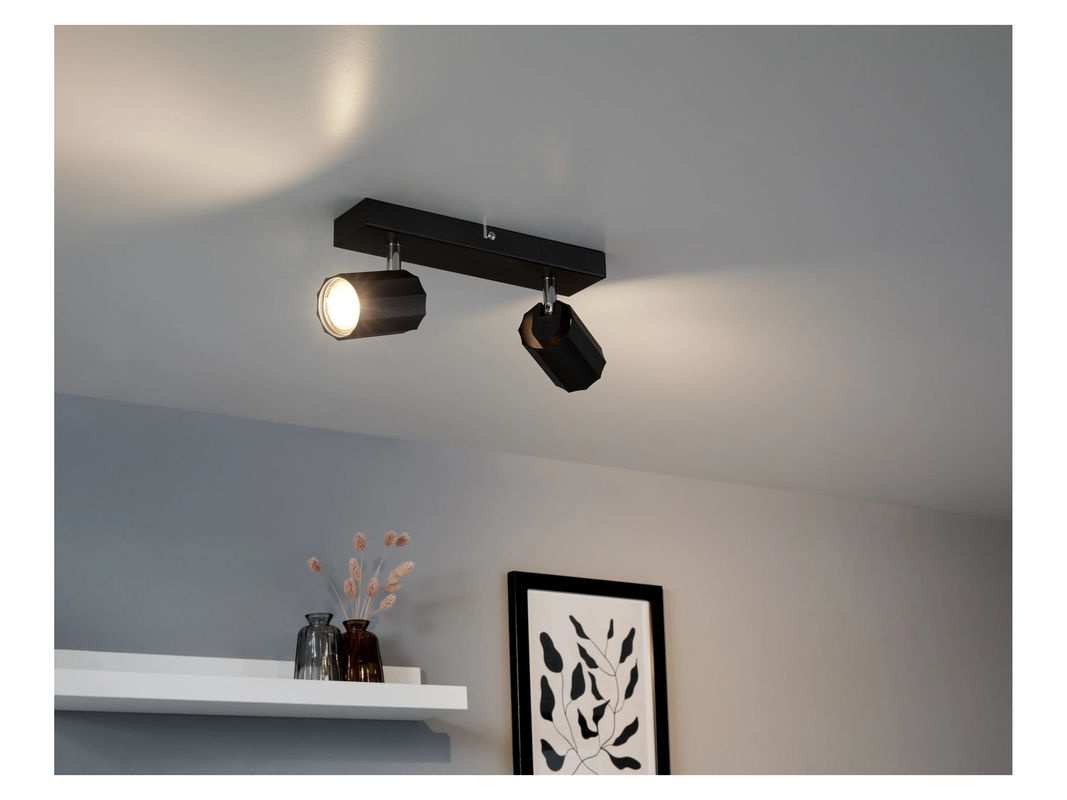 LIVARNO HOME Wand- und Deckenleuchte mit neigbaren und schwenkbaren LED-Spots in Schwarz - Bild 2
